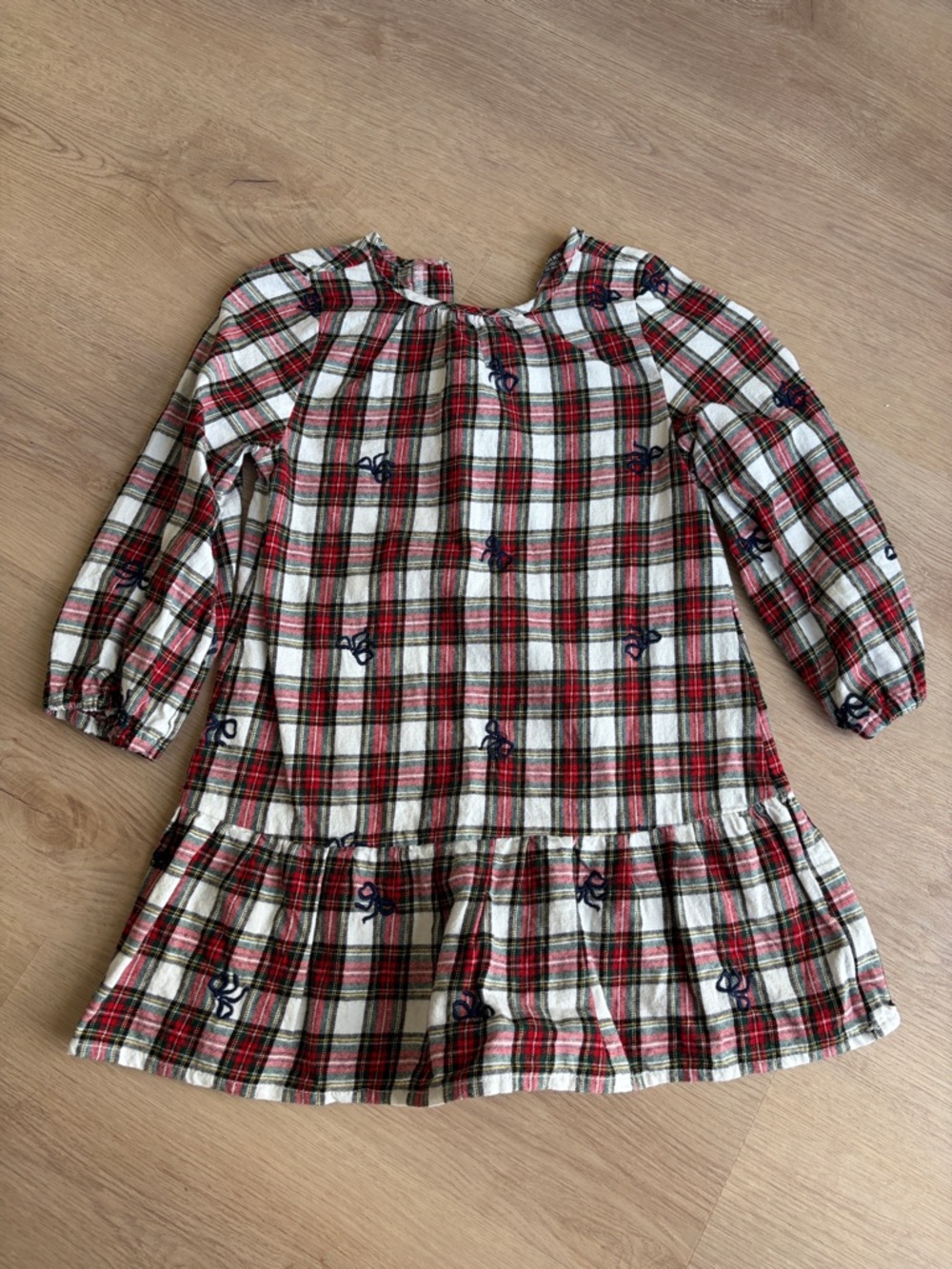 Primark Red, White & Green Plaid Ruffle-Hem Dress